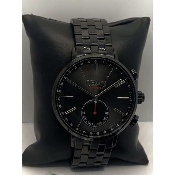 Chaps CHPT3101 Men\'s Black Stainless Steel Analog Black Dial Quartz Watch LW83 main image 9